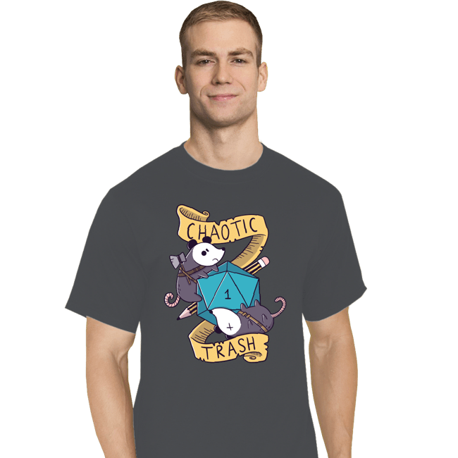 Daily_Deal_Shirts T-Shirts, Tall / Large / Charcoal Chaotic Trash