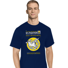 Load image into Gallery viewer, Daily_Deal_Shirts T-Shirts, Tall / Large / Navy N1 Fighter Manual
