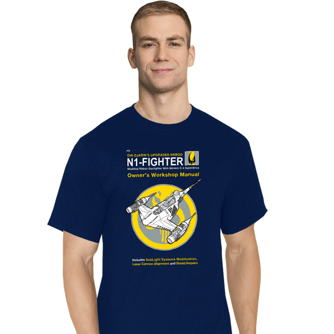 Daily_Deal_Shirts T-Shirts, Tall / Large / Navy N1 Fighter Manual