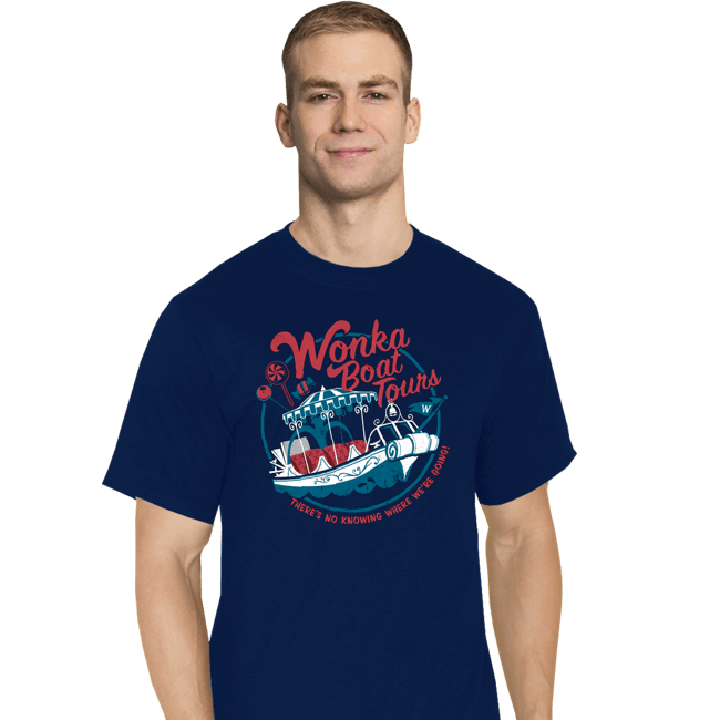 Secret_Shirts T-Shirts, Tall / Large / Navy Wonka Boat Tours!