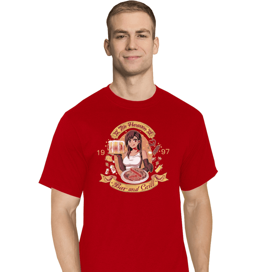 Shirts T-Shirts, Tall / Large / Red 7th Heaven Bar And Grill