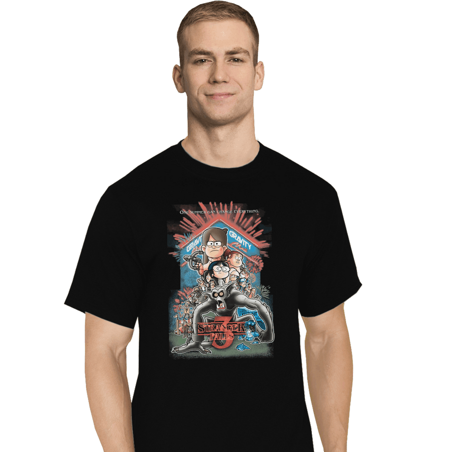 Shirts T-Shirts, Tall / Large / Black Stranger Falls 3
