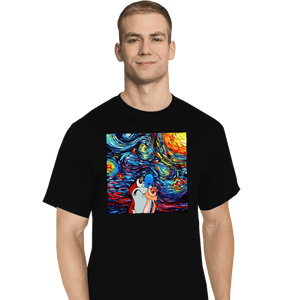 Daily_Deal_Shirts T-Shirts, Tall / Large / Black Van Gogh Never Experienced Space Madness
