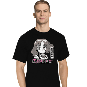 Shirts T-Shirts, Tall / Large / Black Plastic Love Retro
