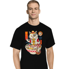 Load image into Gallery viewer, Daily_Deal_Shirts T-Shirts, Tall / Large / Black Ramen Cat Pirate
