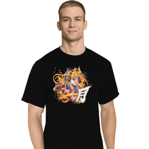 Shirts T-Shirts, Tall / Large / Black Samurai Moon