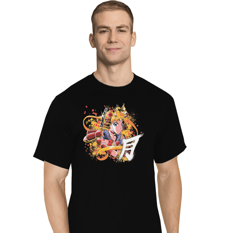 Shirts T-Shirts, Tall / Large / Black Samurai Moon