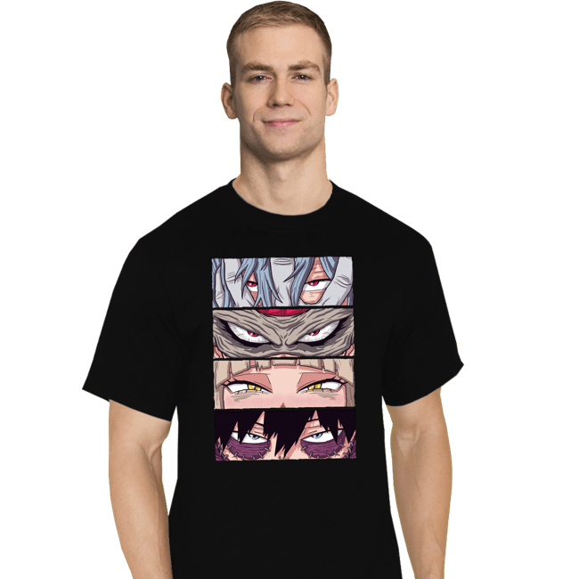 Daily_Deal_Shirts T-Shirts, Tall / Large / Black MHA Villains Eyes