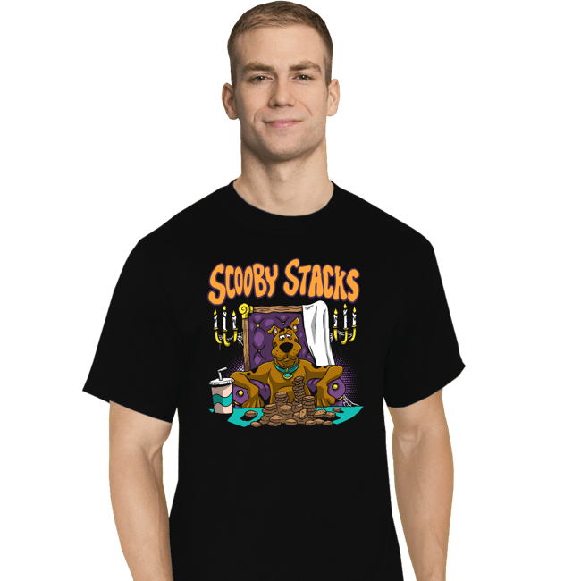 Daily_Deal_Shirts T-Shirts, Tall / Large / Black Scooby Stacks