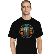 Load image into Gallery viewer, Shirts T-Shirts, Tall / Large / Black Retro Tardis Sun
