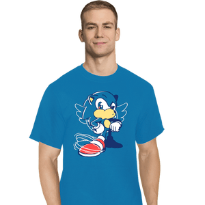 Shirts T-Shirts, Tall / Large / Royal Blue Waiting Hedgehog