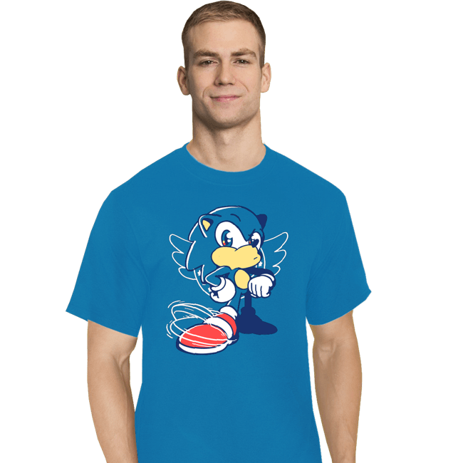 Shirts T-Shirts, Tall / Large / Royal Blue Waiting Hedgehog