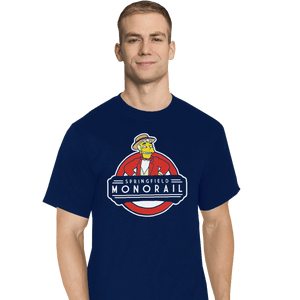 Shirts T-Shirts, Tall / Large / Navy Springfield Monorail