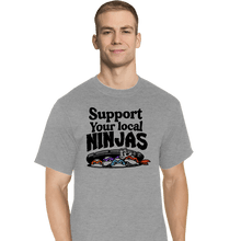 Load image into Gallery viewer, Daily_Deal_Shirts T-Shirts, Tall / Large / Sports Grey Support Your Local Ninjas
