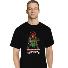 Load image into Gallery viewer, Secret_Shirts T-Shirts, Tall / Large / Black Teenage Mutant Ninja Muppets
