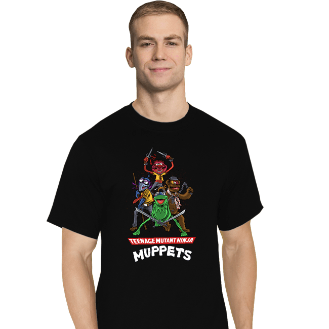 Secret_Shirts T-Shirts, Tall / Large / Black Teenage Mutant Ninja Muppets