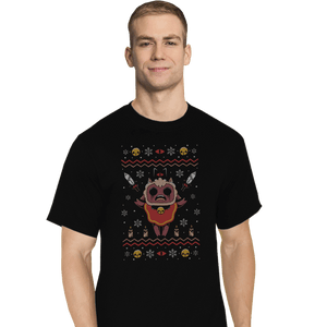 Shirts T-Shirts, Tall / Large / Black Lamb Christmas
