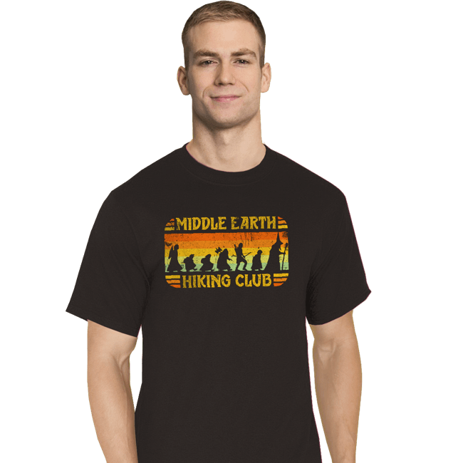 Secret_Shirts T-Shirts, Tall / Large / Black Hiking Club
