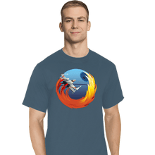 Load image into Gallery viewer, Shirts T-Shirts, Tall / Large / Indigo Blue Browsing No Moon
