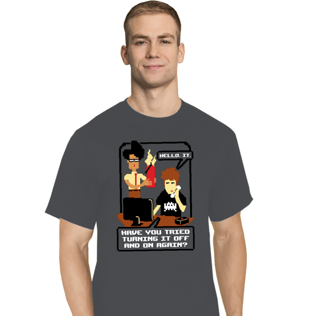 Daily_Deal_Shirts T-Shirts, Tall / Large / Charcoal IT Support