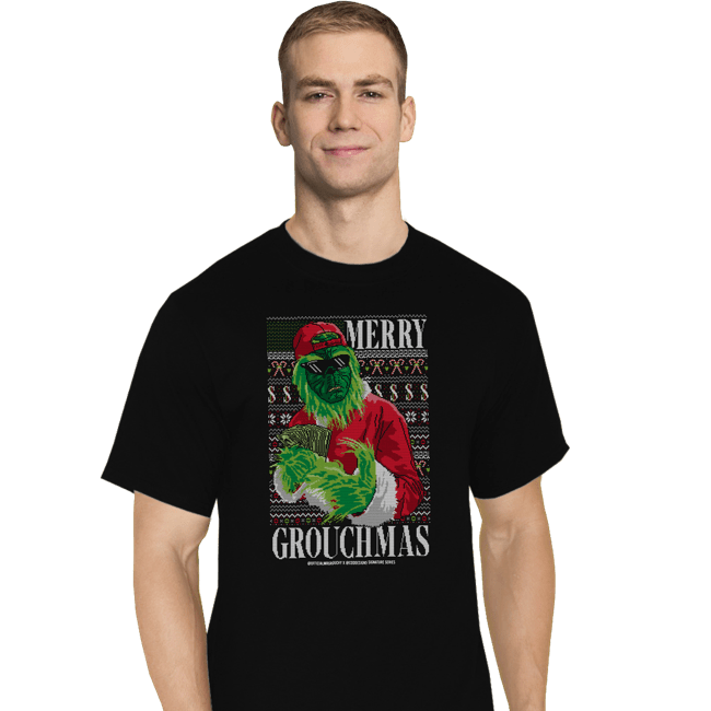 Daily_Deal_Shirts T-Shirts, Tall / Large / Black Merry Grouchmas Ugly Sweater