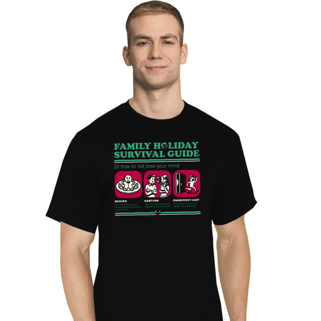 Daily_Deal_Shirts T-Shirts, Tall / Large / Black Family Holiday Survival Guide