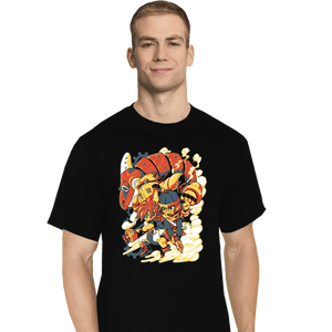 Daily_Deal_Shirts T-Shirts, Tall / Large / Black Chrono Heroes