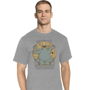 Daily_Deal_Shirts T-Shirts, Tall / Large / Sports Grey Vitruvian Cookie