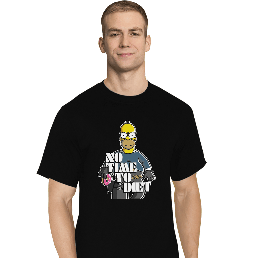 Shirts T-Shirts, Tall / Large / Black No Time To Diet