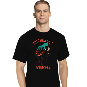 Daily_Deal_Shirts T-Shirts, Tall / Large / Black Witches Get Scritches