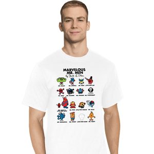 Daily_Deal_Shirts T-Shirts, Tall / Large / White Marvelous Mr. Men