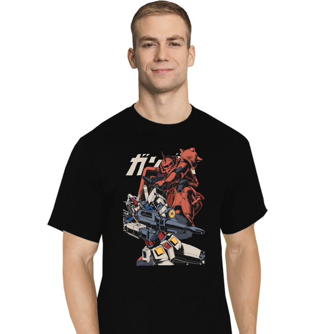 Shirts T-Shirts, Tall / Large / Black Zaku VS RX 78-2