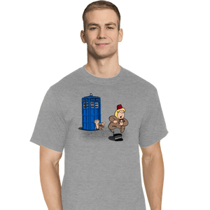 Shirts T-Shirts, Tall / Large / Sports Grey The Tardis Monkey