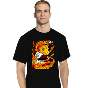 Daily_Deal_Shirts T-Shirts, Tall / Large / Black Hashira Fire