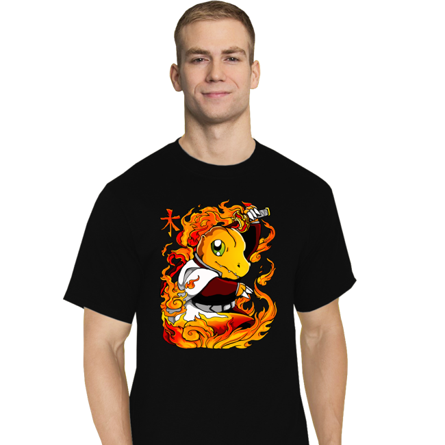 Daily_Deal_Shirts T-Shirts, Tall / Large / Black Hashira Fire