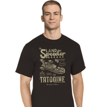 Load image into Gallery viewer, Daily_Deal_Shirts T-Shirts, Tall / Large / Black Land Speeder Garage
