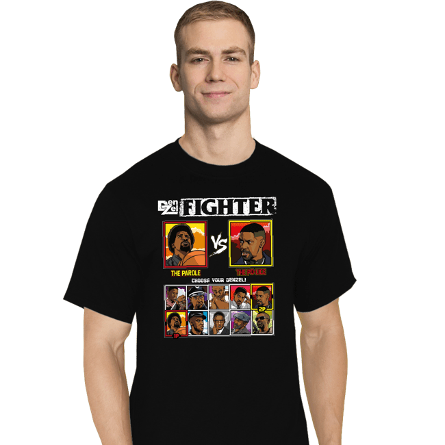 Secret_Shirts T-Shirts, Tall / Large / Black Denzel Fighter