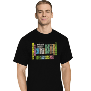 Secret_Shirts T-Shirts, Tall / Large / Black Periodic Table Of Horror