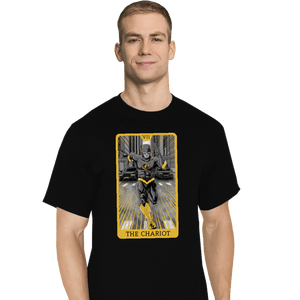Daily_Deal_Shirts T-Shirts, Tall / Large / Black JL Tarot - The Chariot