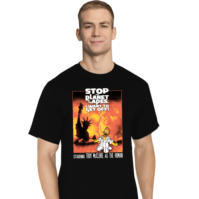 Secret_Shirts T-Shirts, Tall / Large / Black Stop The Planet Of The Apes!