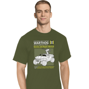 Daily_Deal_Shirts T-Shirts, Tall / Large / Military Green Warthog Manual