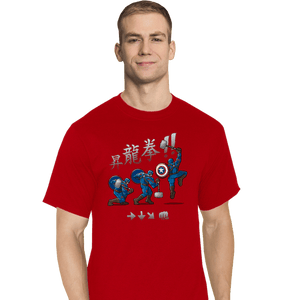 Secret_Shirts T-Shirts, Tall / Large / Red Captain Shoryuken!