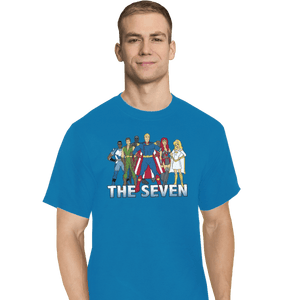 Shirts T-Shirts, Tall / Large / Royal Cartoon Seven