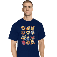 Load image into Gallery viewer, Shirts T-Shirts, Tall / Large / Navy Island Faces
