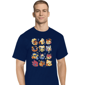 Shirts T-Shirts, Tall / Large / Navy Island Faces