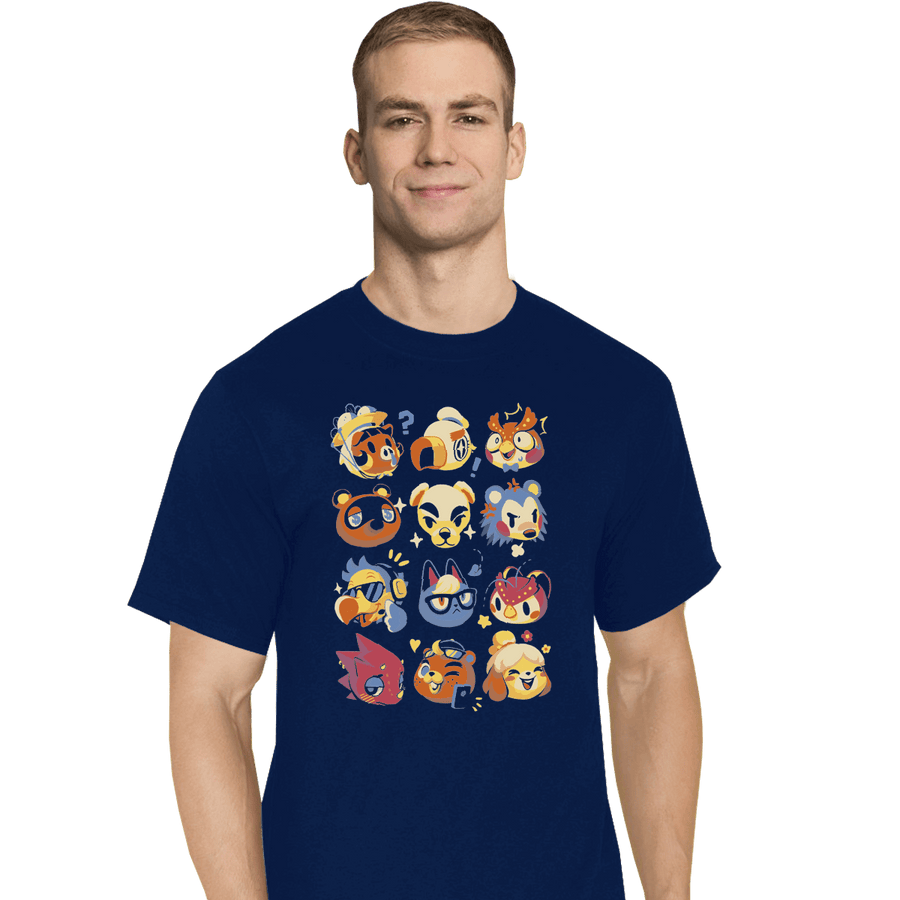 Shirts T-Shirts, Tall / Large / Navy Island Faces