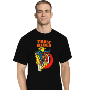 Shirts T-Shirts, Tall / Large / Black Toast Rider