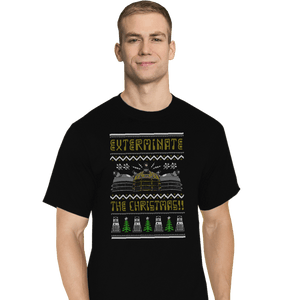 Shirts T-Shirts, Tall / Large / Black Dalek Xmas