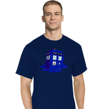 Load image into Gallery viewer, Daily_Deal_Shirts T-Shirts, Tall / Large / Navy Melting Tardis
