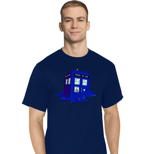 Daily_Deal_Shirts T-Shirts, Tall / Large / Navy Melting Tardis